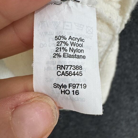 Madewell Southfield Sweater Women's Small Ivory Mock Neck Wool Blend - Picture 7 of 8